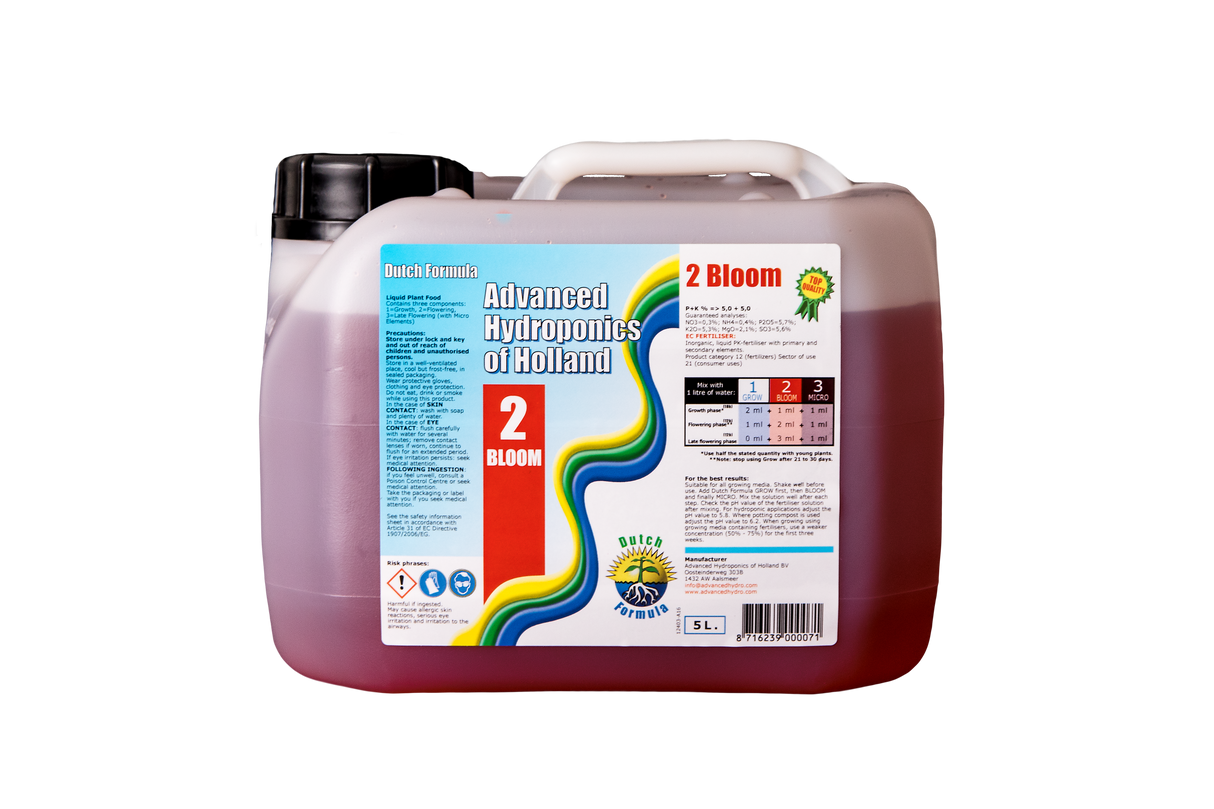 Dünger von Advanced Hydroponics - Dutch Formula - Bloom/2 - 5 Liter