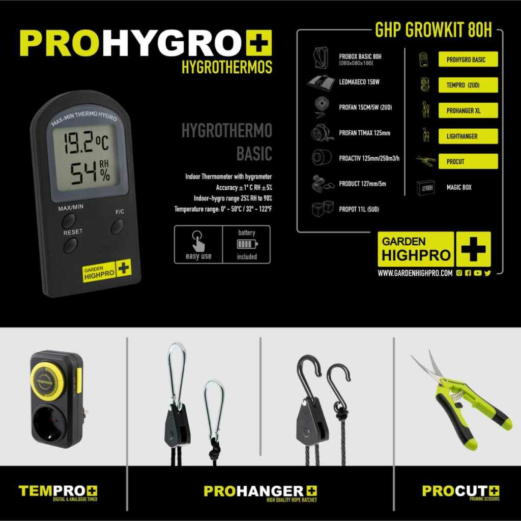 GARDEN HIGHPRO - Growbox PROBOX BASIC | LED 150W | 80x80x180cm