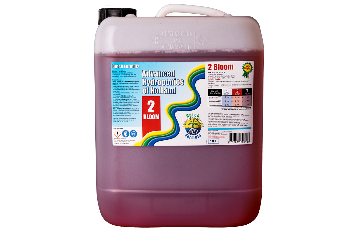 Dünger von Advanced Hydroponics - Dutch Formula - Bloom/2 - 10 Liter